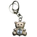Light Blue Teddy Bear Shape Key Chain Quartz Watch